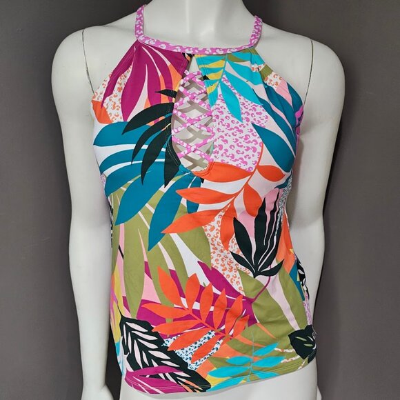 Bleu by Rod Beattie Wild at Heart High-Neck Tankini Top - Picture 2 of 8